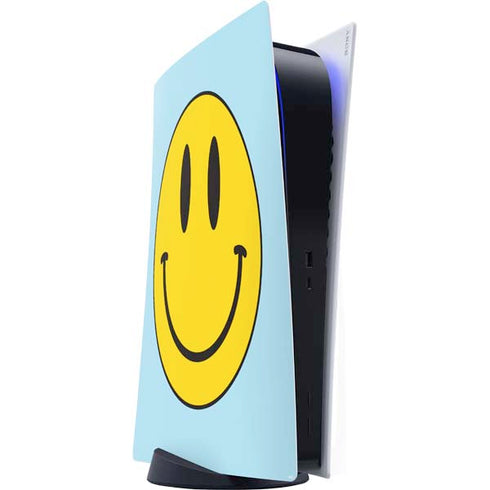 Blue Happy Face PS5 Digital Edition Console Skin